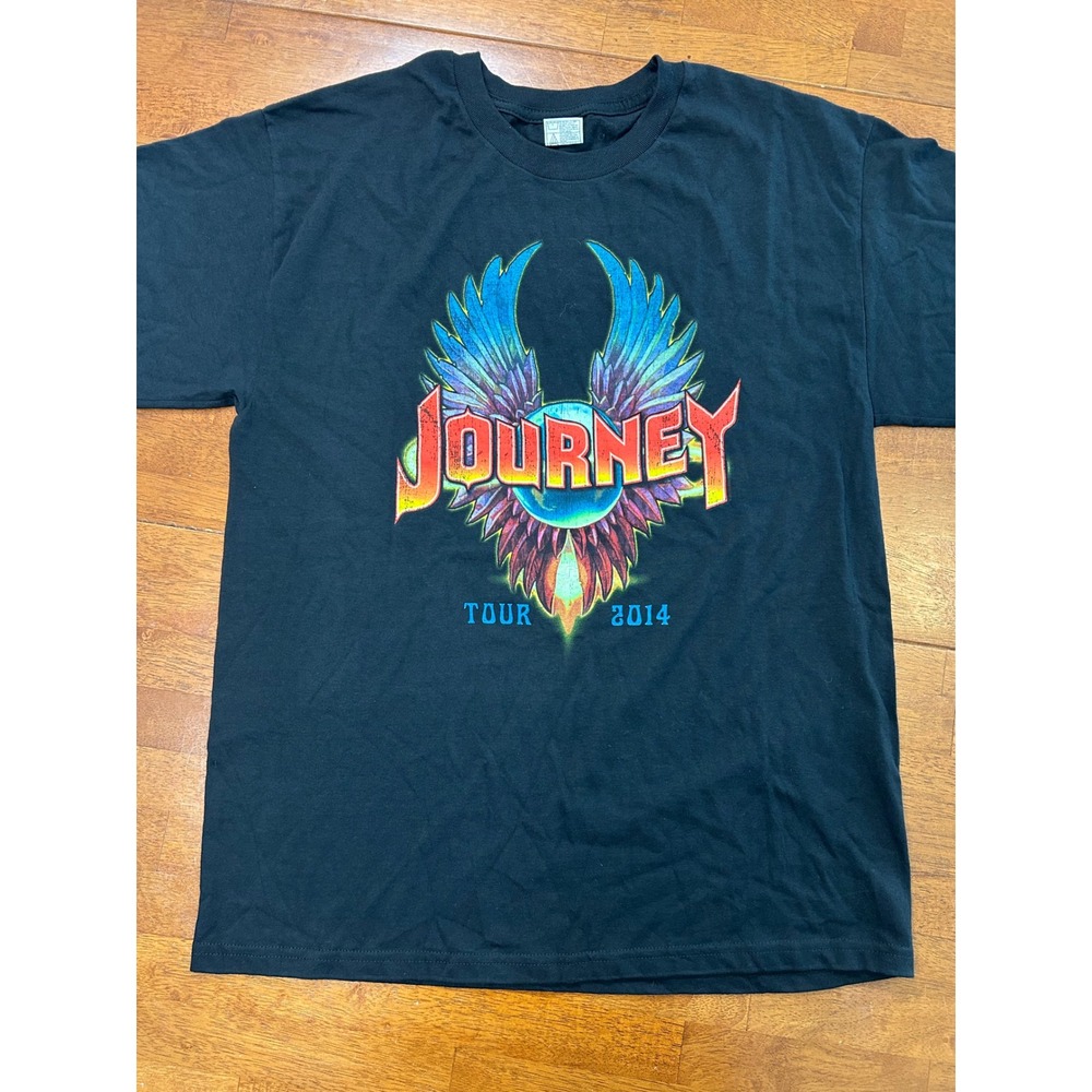 Alstyle Journey Tour 2014 T-Shirt Mens Large Black Graphic Band Tee